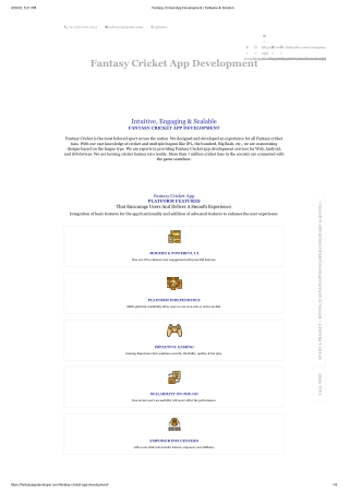 Fantasy Cricket App Development _ Software & Solution