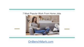 7 Most Popular Work From Home Jobs