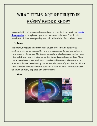 What Items Are Required in Every Smoke Shop