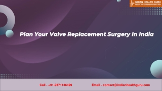 Plan Your Valve Replacement Surgery In India