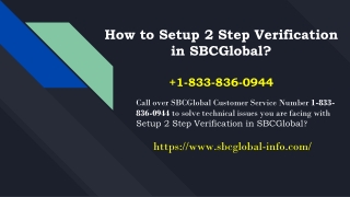 How to Setup SBCGlobal Two-Step Verification?+1-877-422-4489