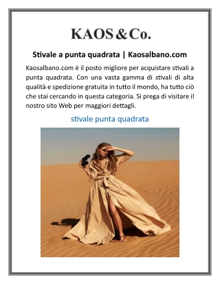 Stivale a punta quadrata | Kaosalbano.com