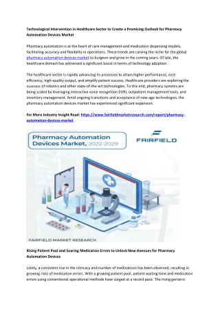 Pharmacy Automation Devices Market