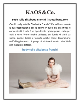 Body Tulle Elisabetta Franchi | Kaosalbano.com