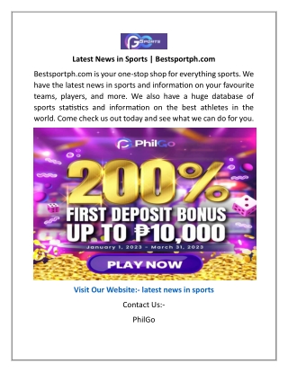 Latest News in Sports  Bestsportph.com