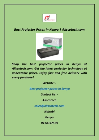 Best Projector Prices In Kenya  Aliscotech