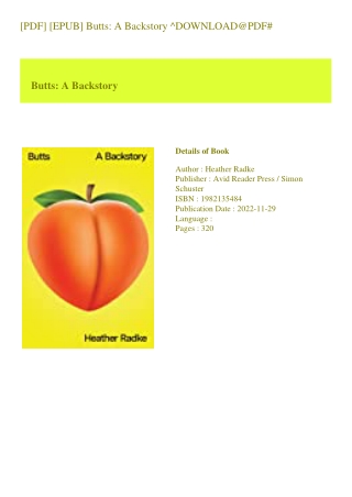 [PDF] [EPUB] Butts A Backstory ^DOWNLOAD@PDF#