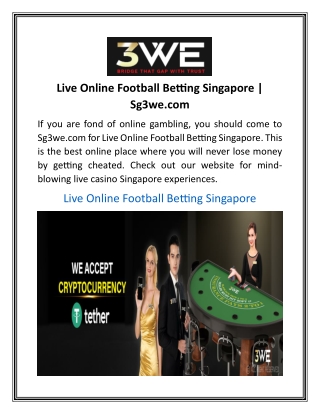 Live Online Football Betting Singapore | Sg3we.com