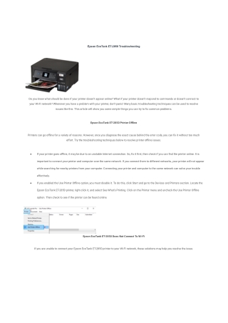 et 2850 troubleshooting