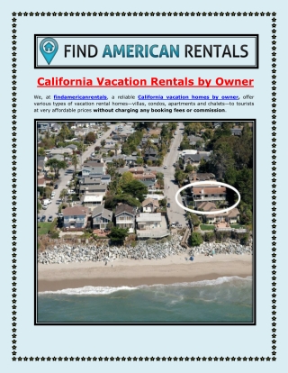 California Vacation Rentals by Owner