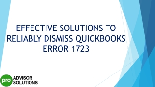 Simple step by step guide to fix Quickbooks Error 1723