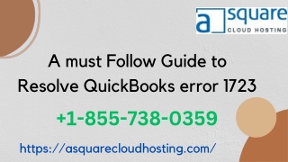 A must follow guide to resolve QuickBooks install error 1723