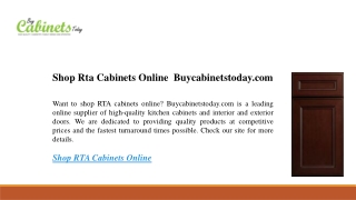 Shop Rta Cabinets Online  Buycabinetstoday.com