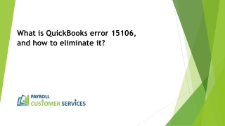 A complete guide to troubleshoot QuickBooks error 15106 quickly