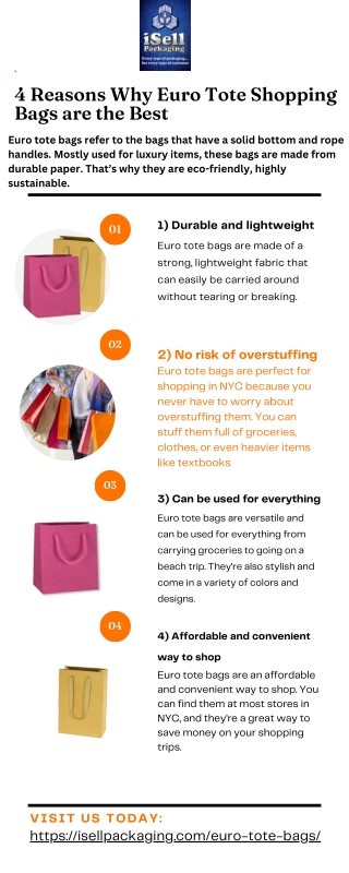 4 Reasons Why Euro Tote Shopping Bags are the Best