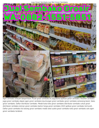 O882~1551~5851 (WA) Waralaba Grosir Sembako Pusat Grosir Sembako Jogja