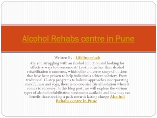 Alcohol Rehabs centre in Pune