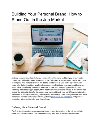 Building Your Personal Brand_ How to Stand Out in the Job Market