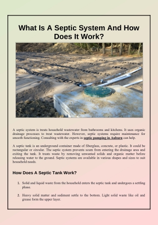 How Does a Septic System Operate