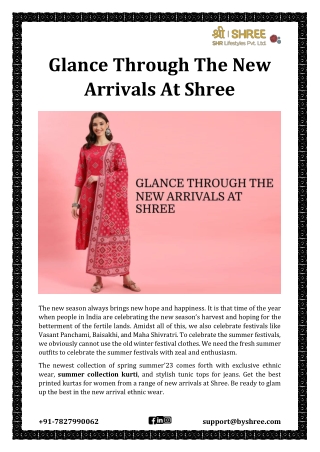 Glance Through The New Arrivals At Shree