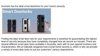 smart doorlock