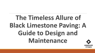 The Timeless Allure of Black Limestone Paving A Guide to Design and Maintenance