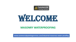 Industrial Masonry Water Proofing