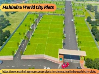 Mahindra World City Plots - Good Ideal Plots Project