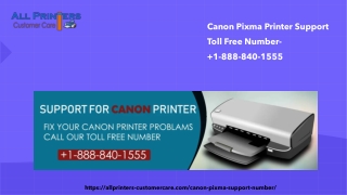 Canon Pixma Printer Support  1-888-840-1555