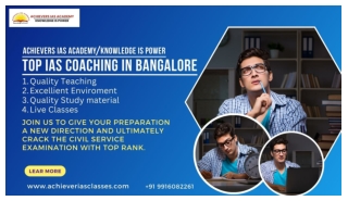 Top IAS Coaching In Bangalore