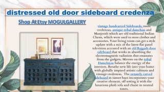  distressed old door sideboard credenza