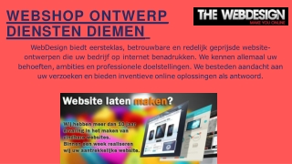 webshop ontwerp diensten diemen