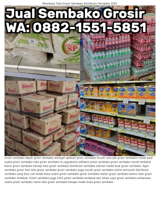 Ô88ᒿ–l55l–585l (WA) Analisa Usaha Grosir Sembako Mau Buka Usaha Grosir Sembako