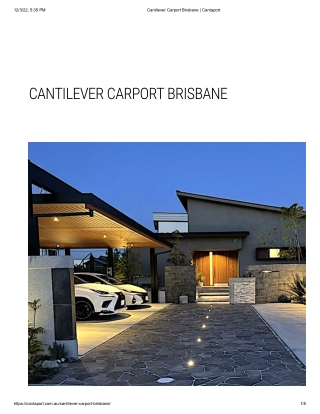 Cantilever Carport Brisbane