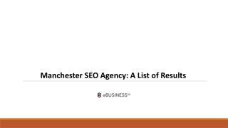 Manchester SEO Agency: A List of Results