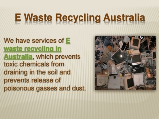 E Waste Recycling Australia