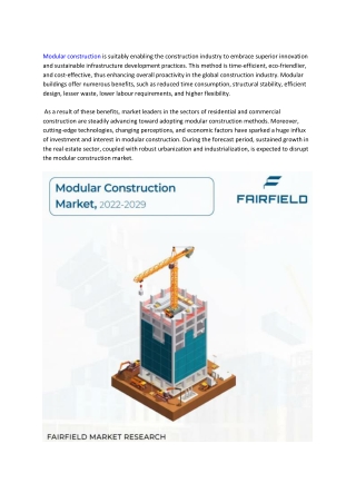 Modular Construction Market