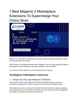 7 Best Magento 2 Marketplace Extensions To Supercharge Your Online Store