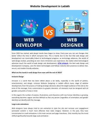 Website Development in Ladakh