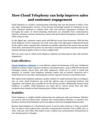 How Cloud Telephony can help improve sales and customer engagement.docx