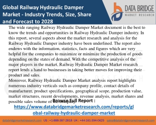 Railway Hydraulic Damper - Automotive