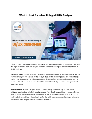 What to Look for When Hiring a UI_UX Designer