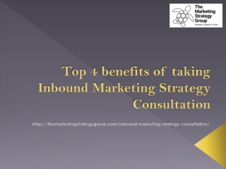 Top 4 benefits of taking Inbound Marketing Strategy Consultation