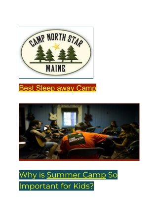 Best Sleep away Camp