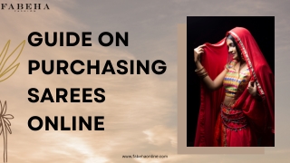 Guide On Purchasing Sarees Online PPT
