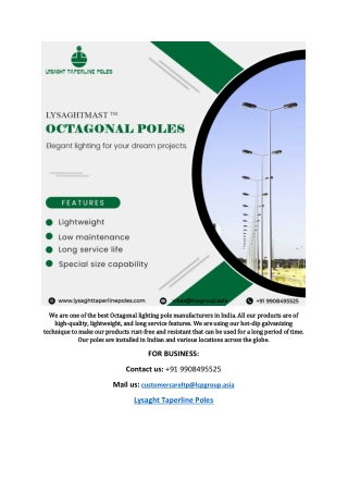 Best street light poles supplier in Tamilnadu