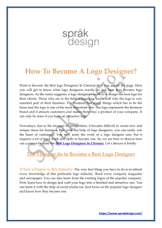 How To Become A Logo Designer