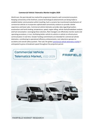 Commercial Vehicle Telematics Market