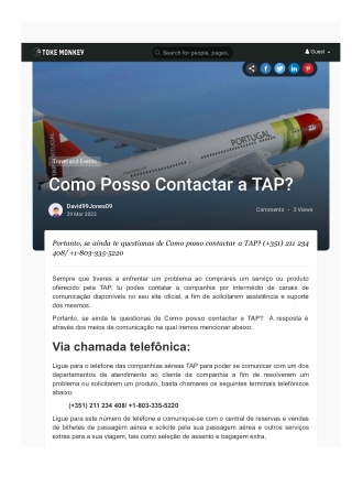 Como Posso Contactar a TAP?