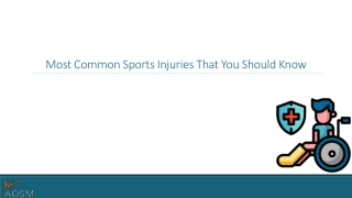Most Common Sports Injuries That You Should Know